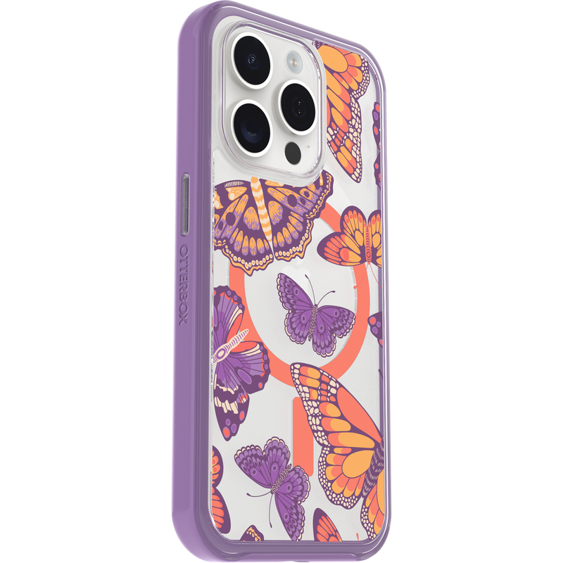 product image 3 - Coque iPhone 15 Pro Symmetry Series Clear pour MagSafe Fluttering Flora