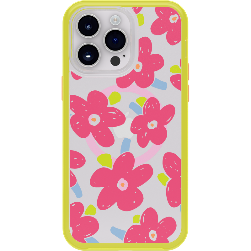 product image 2 - Coque iPhone 14 Pro Max Symmetry Series Clear pour MagSafe Fluttering Flora