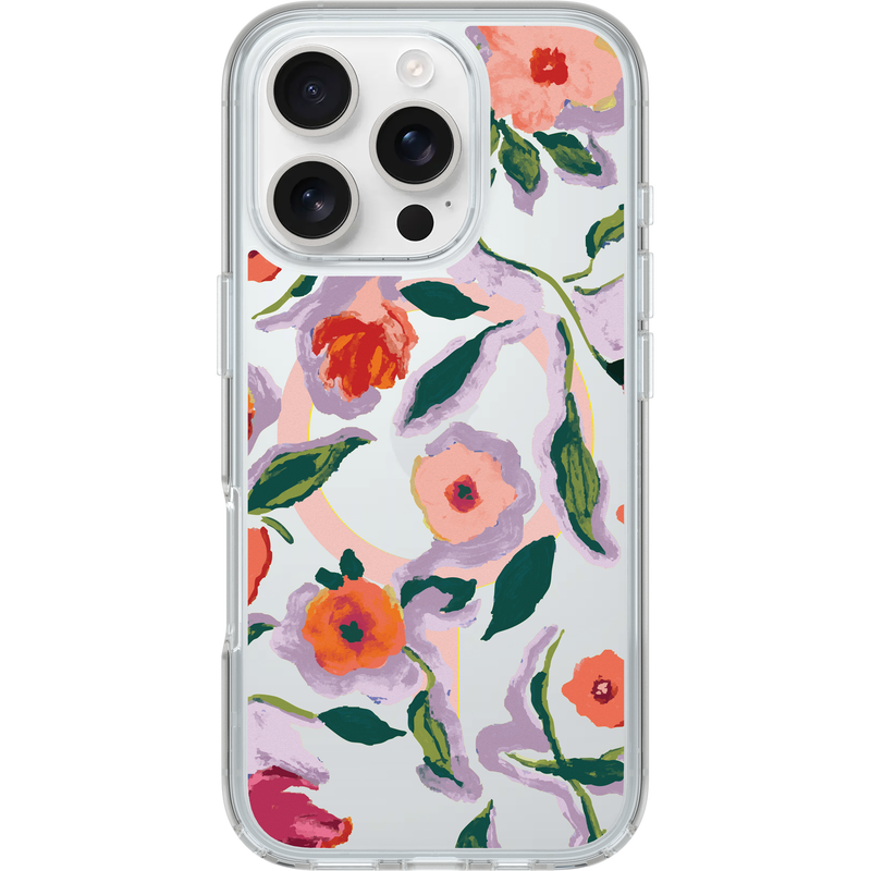 product image 1 - iPhone 16 Pro Custodia Symmetry Series Clear per MagSafe Confetti of Blossoms