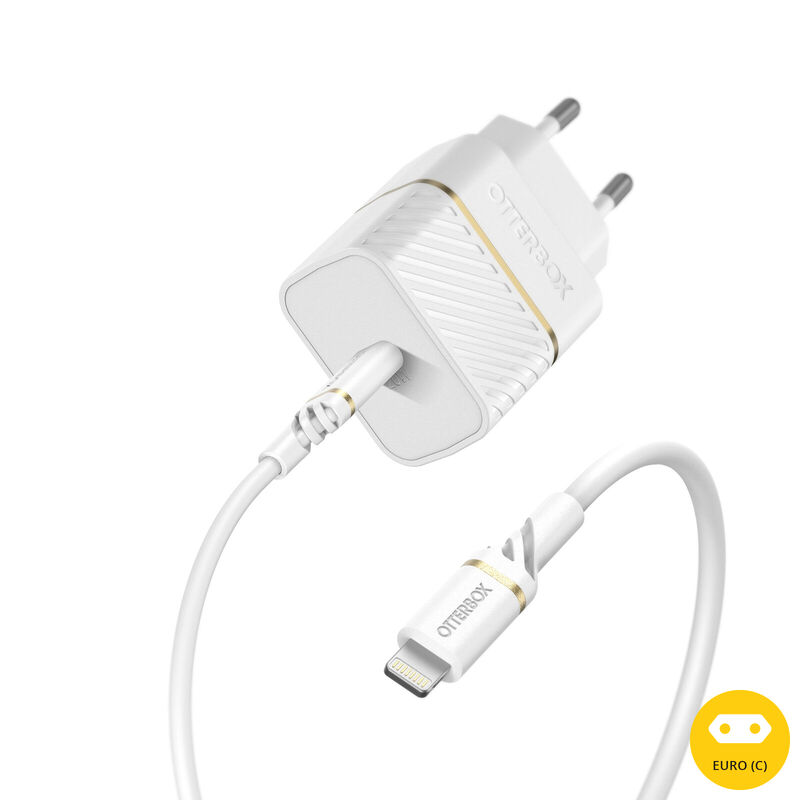 product image 1 - Lightning a USB-C 20W Caricatore a Muro + Cavo Ricarica Veloce  | Premio
