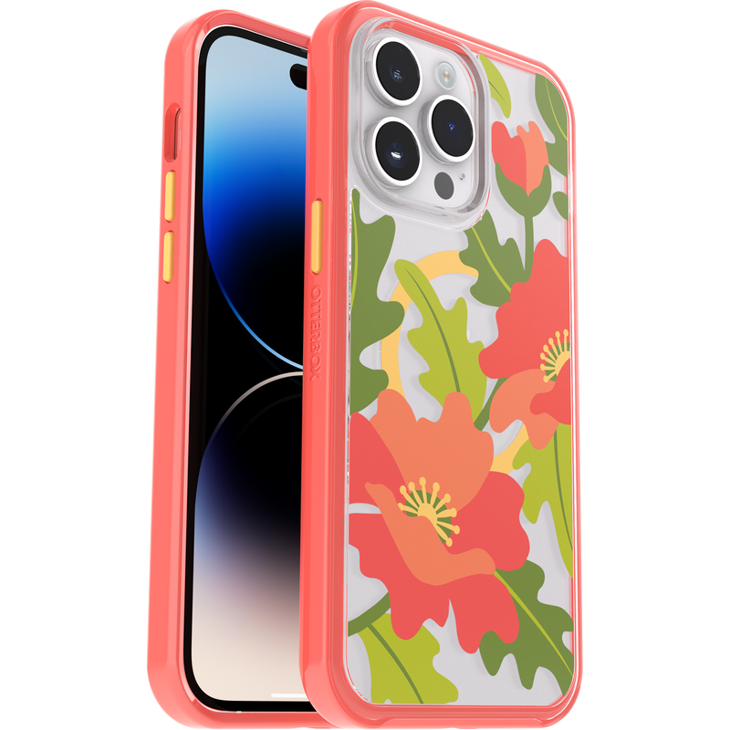 product image 1 - Coque iPhone 14 Pro Max Symmetry Series Clear pour MagSafe Fluttering Flora