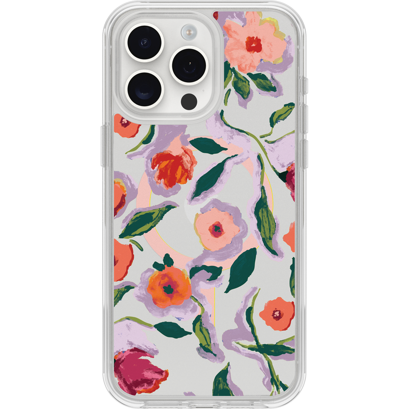 product image 1 - Coque iPhone 15 Pro Max Symmetry Series Clear pour MagSafe Confetti of Blossoms
