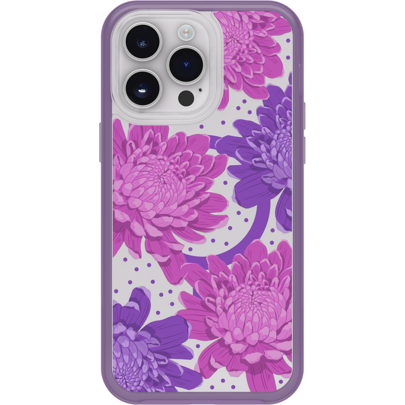 product image 2 - Coque iPhone 14 Pro Max Symmetry Series Clear pour MagSafe Fluttering Flora