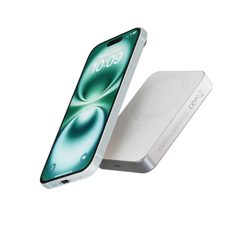 product image 1 - Zens Qi2 Batterie Externe Slim Aluminium Powerbank Qi2 10k mAh