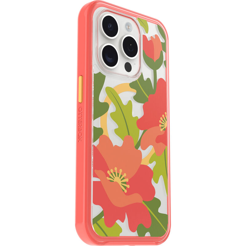 product image 3 - Coque iPhone 15 Pro Symmetry Series Clear pour MagSafe Fluttering Flora
