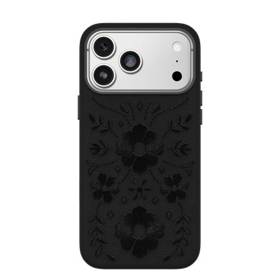 iPhone 17 Pro Max H&uuml;lle | Symmetry Series Cactus Leather Embroidery