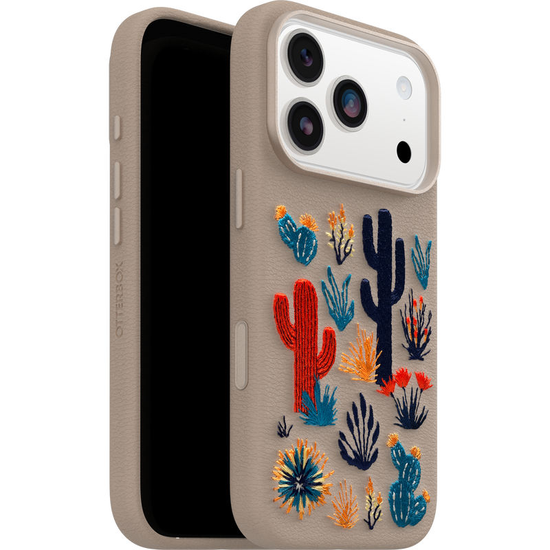 product image 5 - Coque iPhone 17 Pro Symmetry Series Cactus Leather Embroidery
