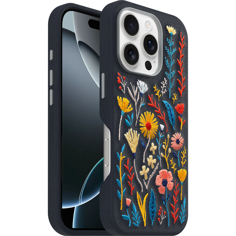 product image 1 - Coque iPhone 16 Pro Symmetry Series Cactus Leather Embroidery
