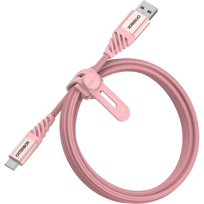 Cable de raccordement couleur rose modèle : USB Type A vers USB Type B