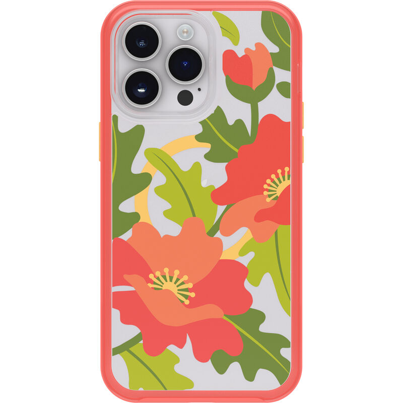 product image 2 - Coque iPhone 14 Pro Max Symmetry Series Clear pour MagSafe Fluttering Flora