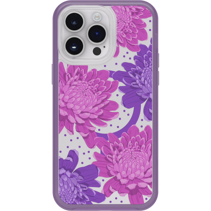 product image 2 - Coque iPhone 14 Pro Max Symmetry Series Clear pour MagSafe Fluttering Flora