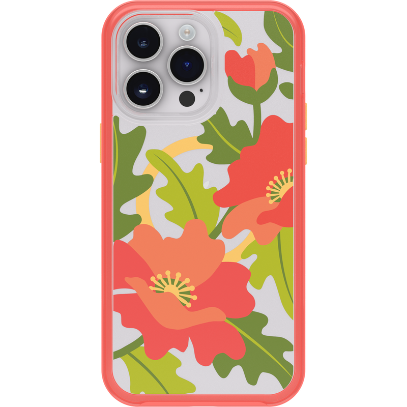product image 2 - Coque iPhone 14 Pro Max Symmetry Series Clear pour MagSafe Fluttering Flora