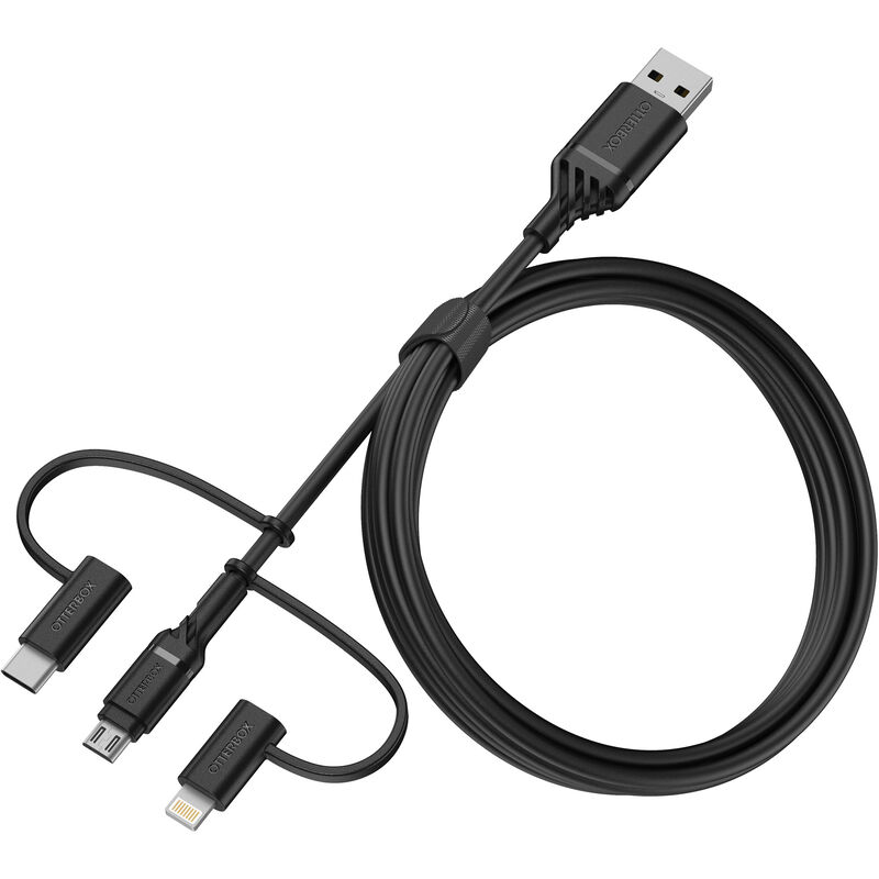 product image 2 - USB-A, USB-C, Lightning Câble 3 en 1