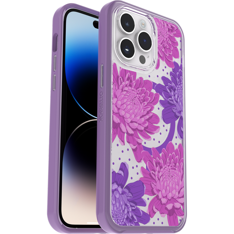 product image 1 - Coque iPhone 14 Pro Max Symmetry Series Clear pour MagSafe Fluttering Flora